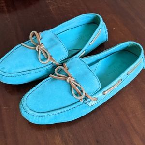 Men's 8.5 Cole Haan Nike Air Teal Suede Loafers